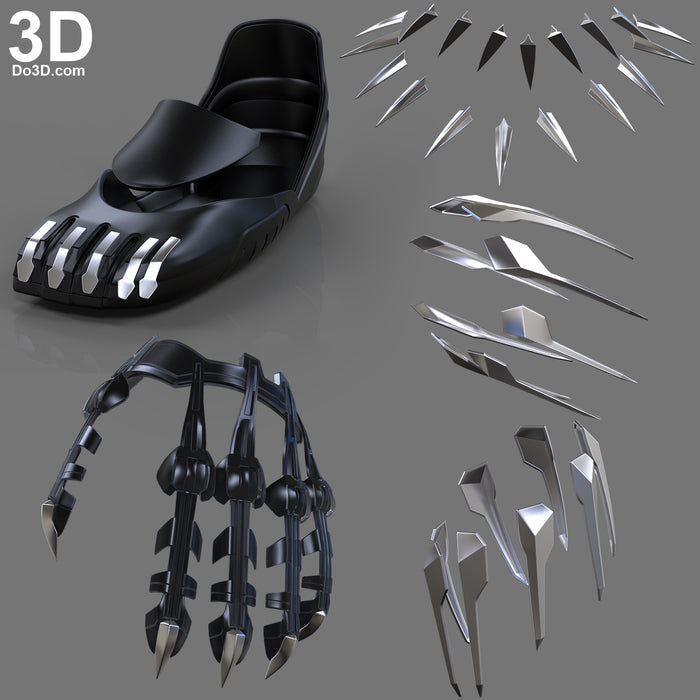 Black Panther 2018 Body Accessory Claws, Necklace, 3D Model Project #4002