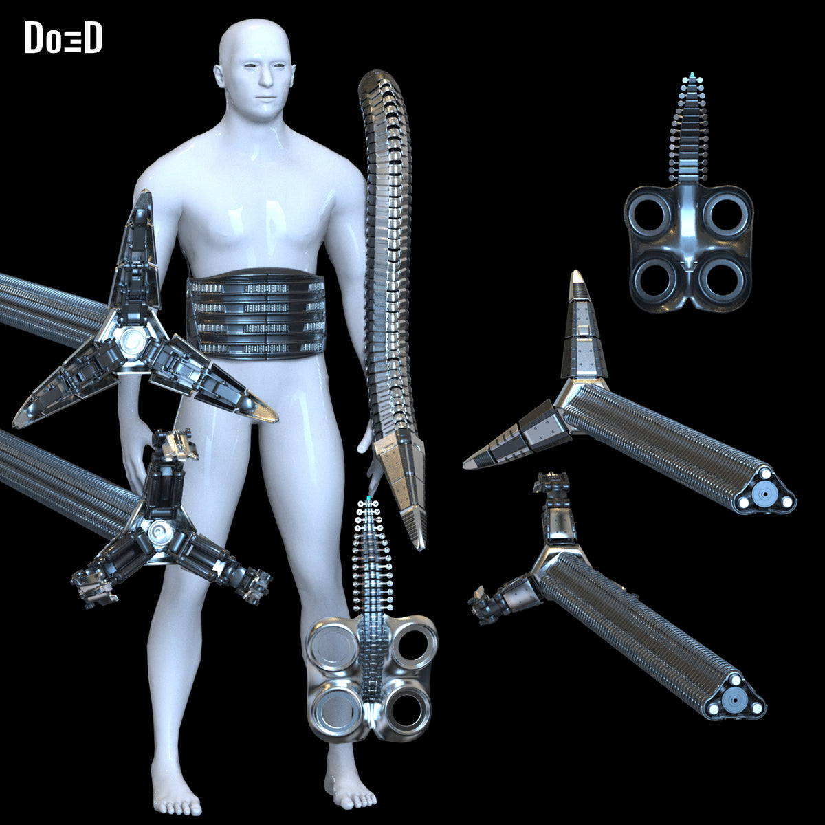 Doctor Octopus Full Original Tentacles Leg Claw Belt Back Bracket Dr Ock 3D #D81