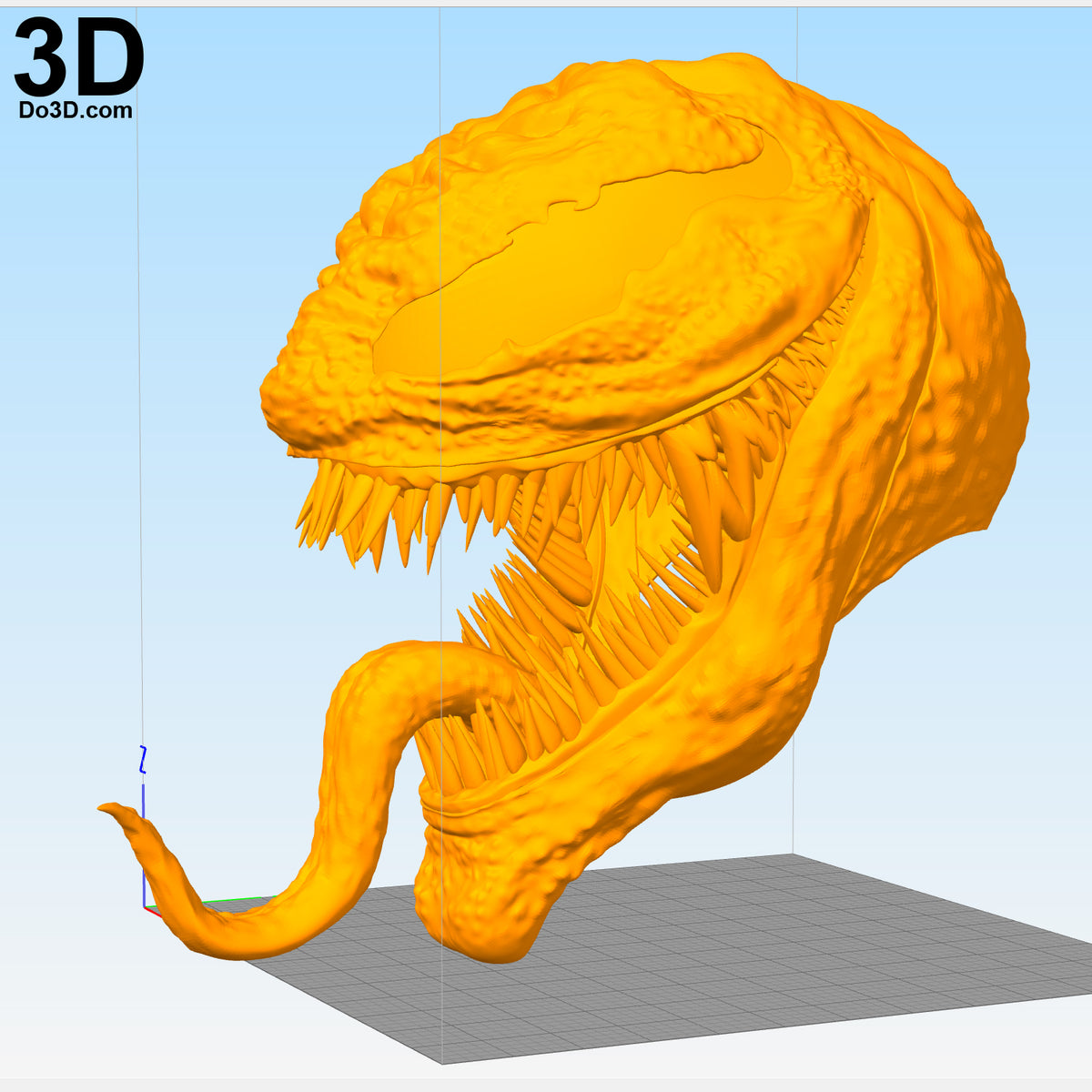 Riot Venom 2018 Movie Helmet Mouth Open / Tongue Out | 3D Model Project #5183