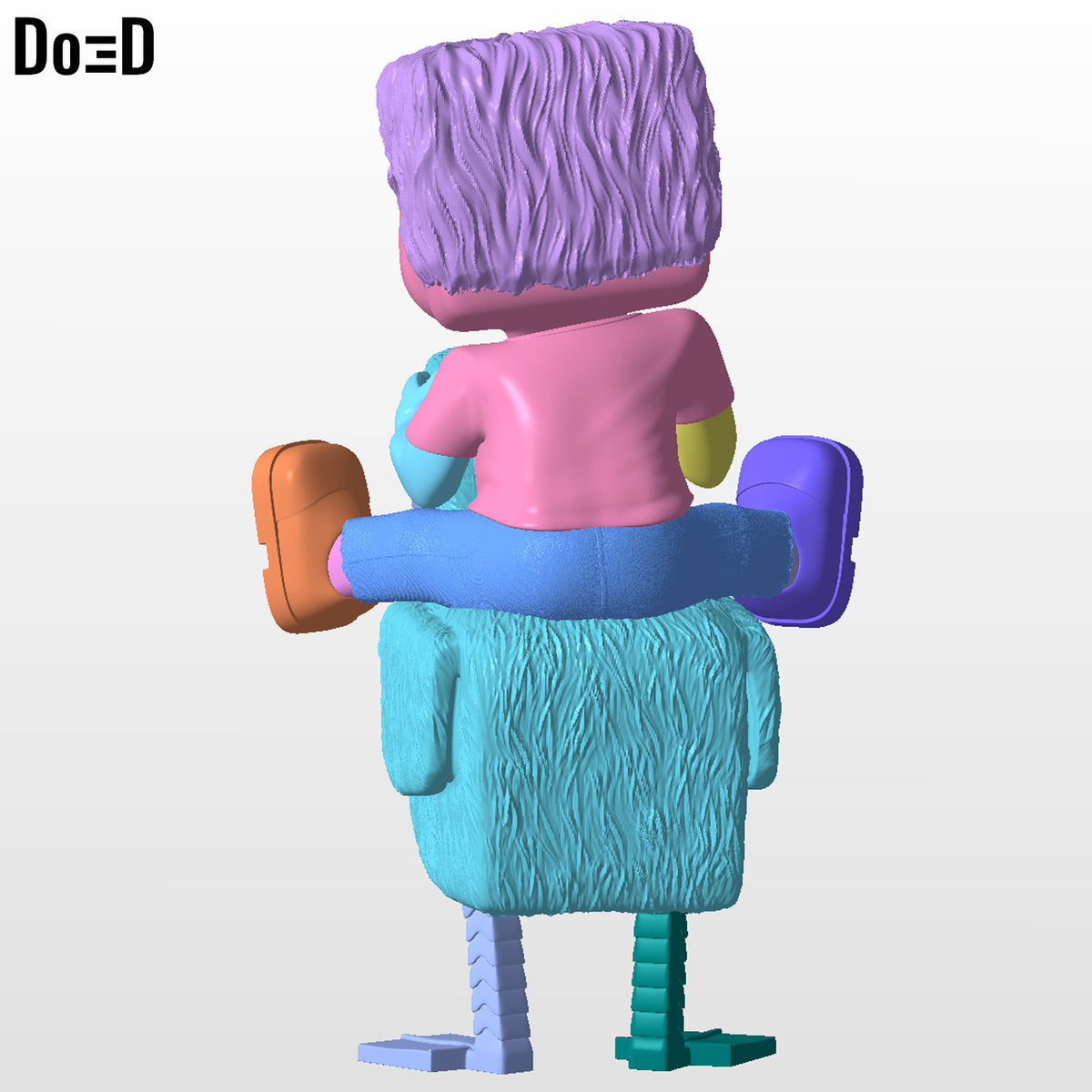 Angry Chicken Jockey Statue Life Size or Any Scale Minecraft Movie 3D Model #CJ1