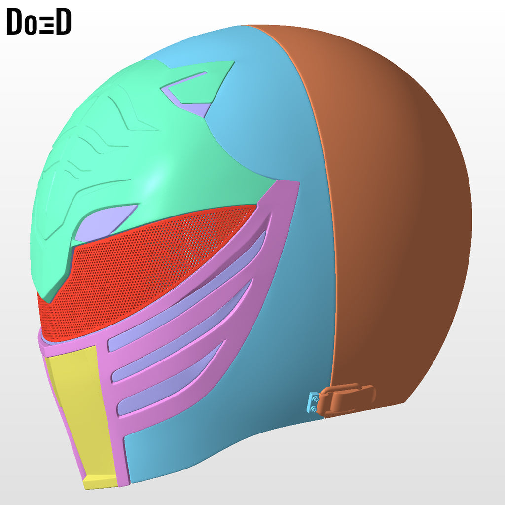 3D Printable Model: White and Gold Mighty Morphin Power Rangers MMPR STL #2352