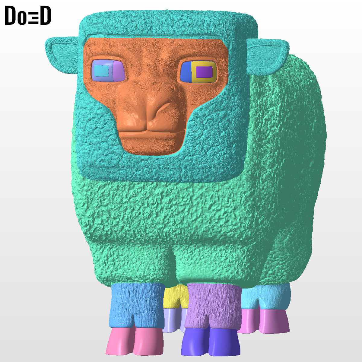 Pink Sheep Statue Life Size Any Scale Figure Minecraft Movie 3D Model STL #PS171