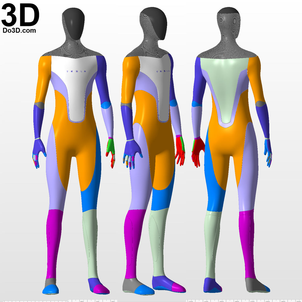 Tesla Bot body armor / cowl 3D Printable Model Print File #TB482