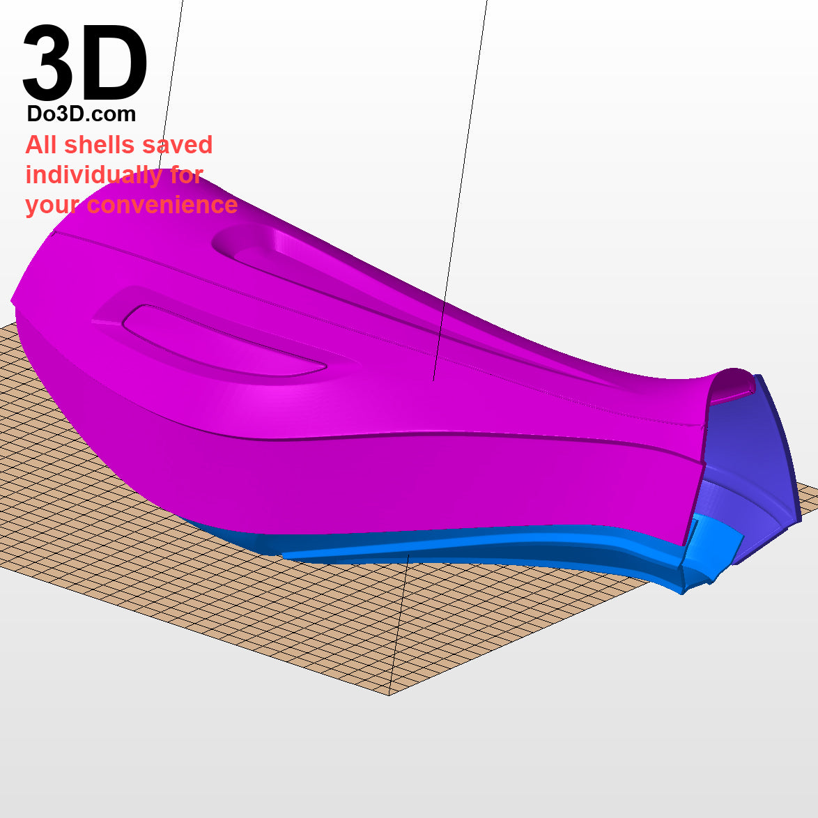 3D Printable Model: Blue Ranger 2017 Power Rangers Helmet + Full Armor STL #N04