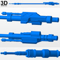 Princess Leia Boushh Disguise Return of Jedi Staff Electrostaff 3D Project #3443