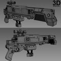 Baze Malbus Blaster Rifle Star Wars | 3D Printable Model Project #1827