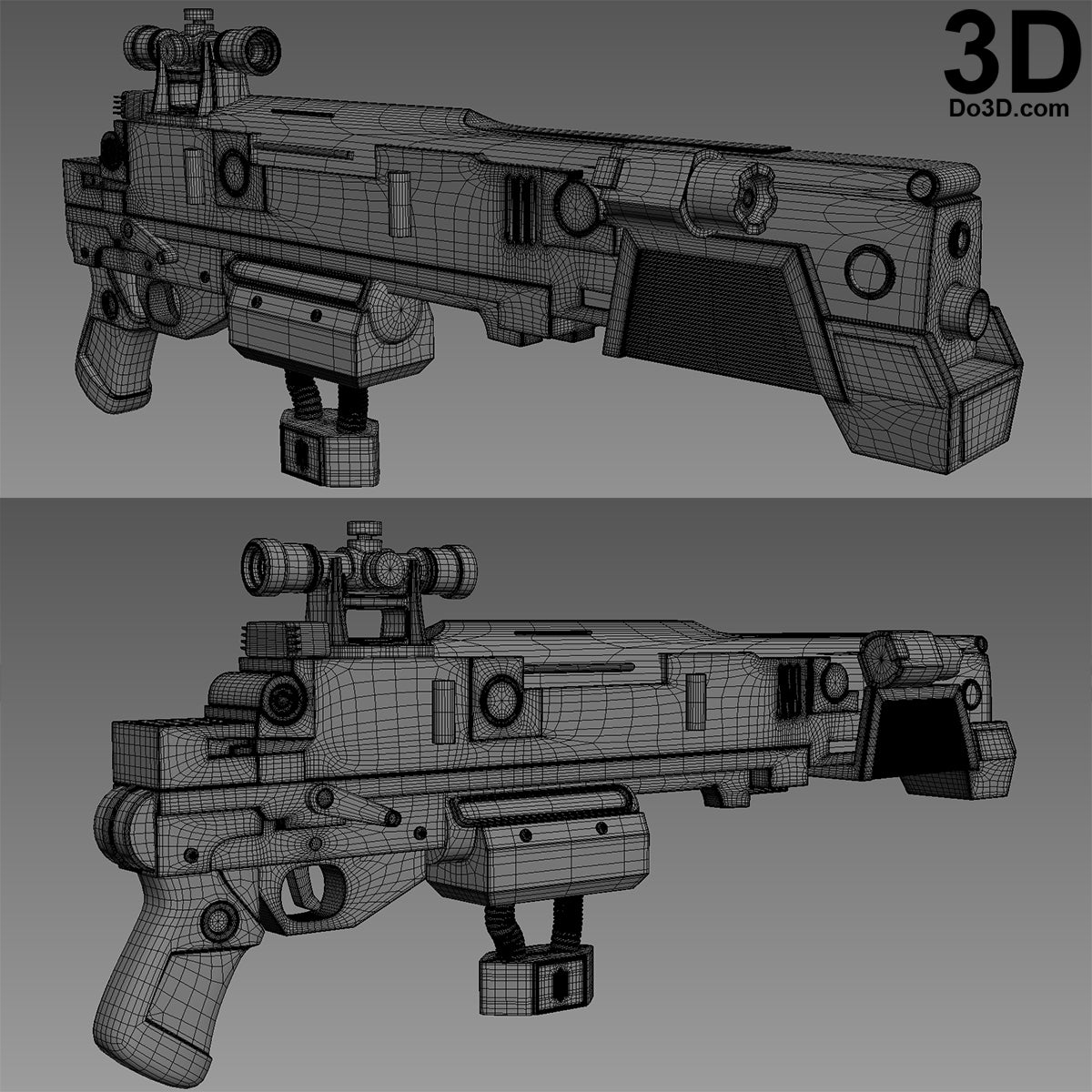 Baze Malbus Blaster Rifle Star Wars | 3D Printable Model Project #1827