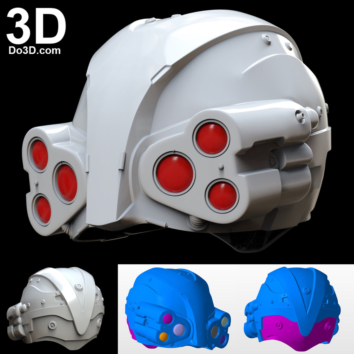 Cyberpunk 2077 Psycho Squad Police Helmet | 3D Printable Model #4335
