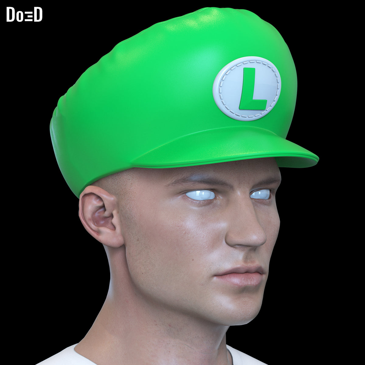 Luigi Helmet Super Mario Movie Cosplay Hat Cap | 3D Printable Model #SLC26