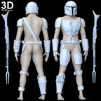 Mandalorian Original Base Armor Set | 3D Model Project #6202