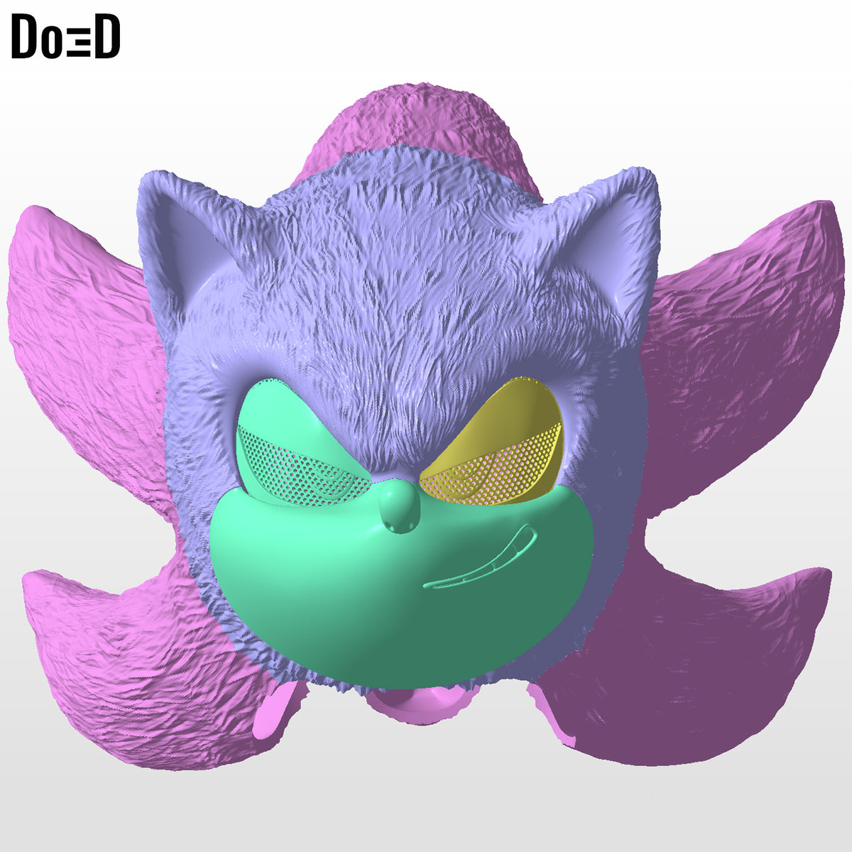 Gold Sonic 3 Helmet 3D Model STL File #GS11