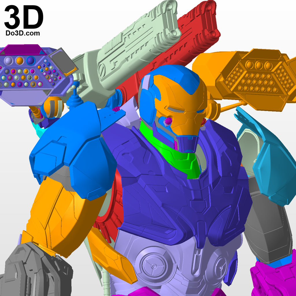 3D Print Model: Avengers Endgame' Iron Patriot Armor Suit File Format STL #6147