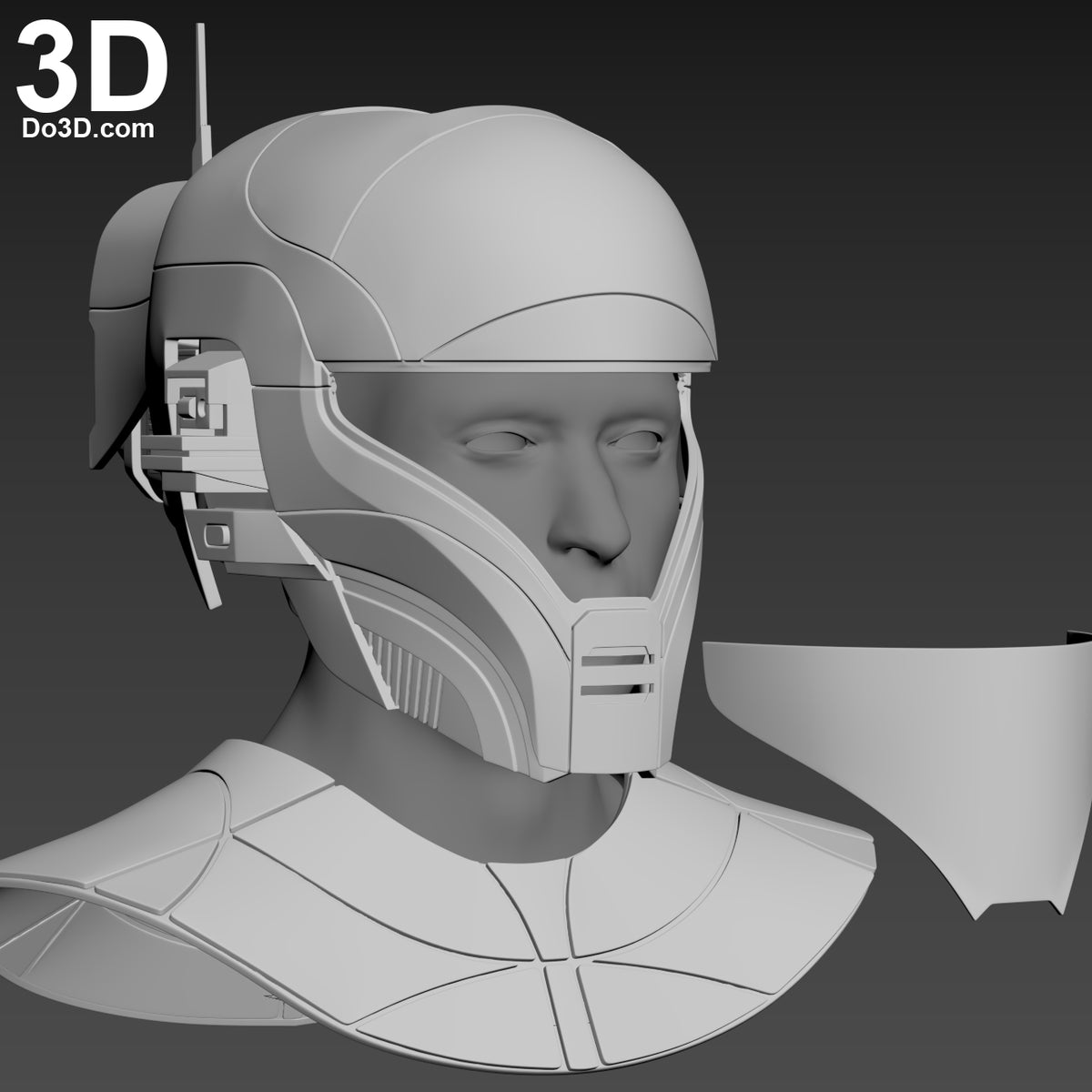 Zorii Bliss Helmet and Neck Armor Star Wars | 3D Print Model Project #6412