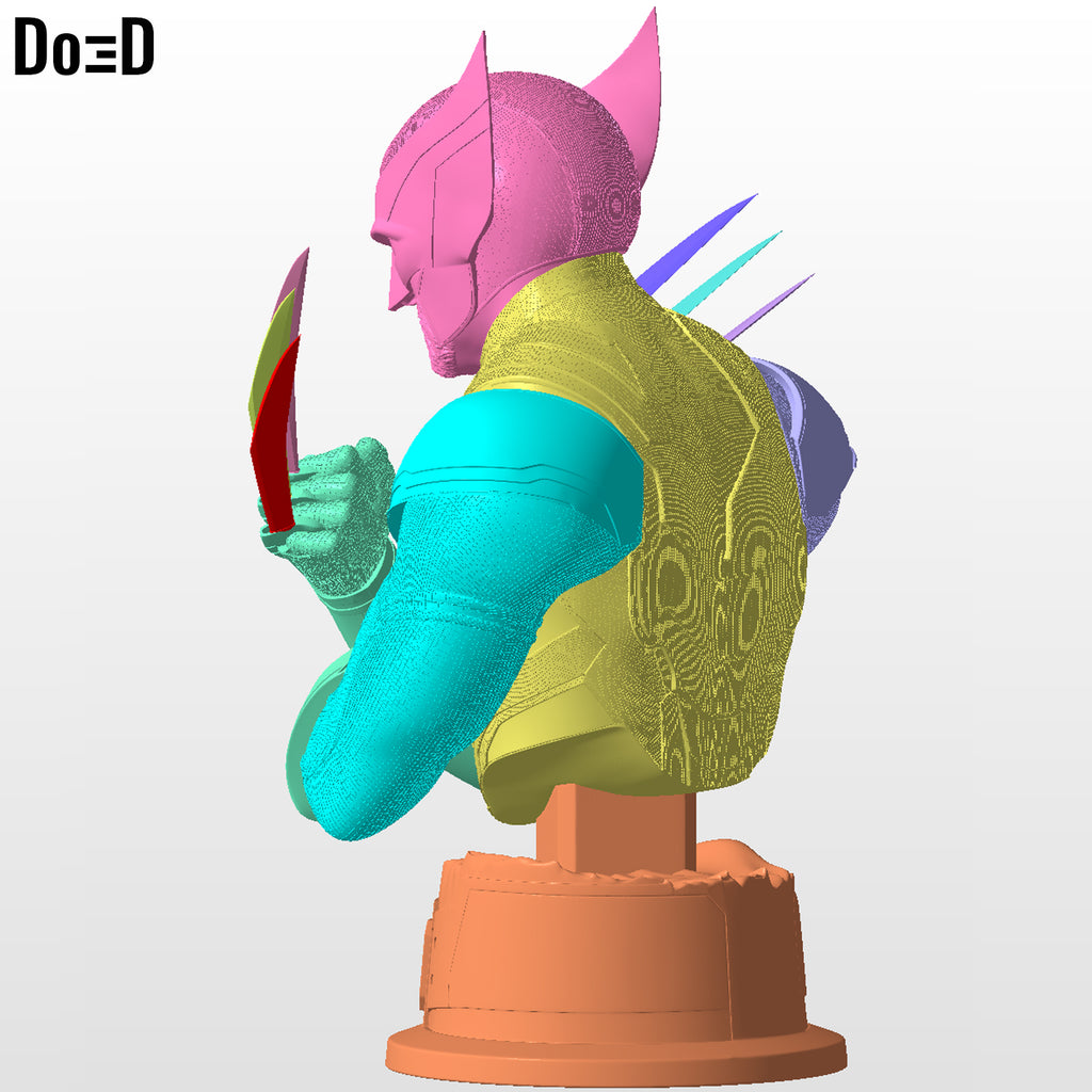Wolverine Bust Life Size 1:1 Statue Figure | 3D Printable Model #WB219