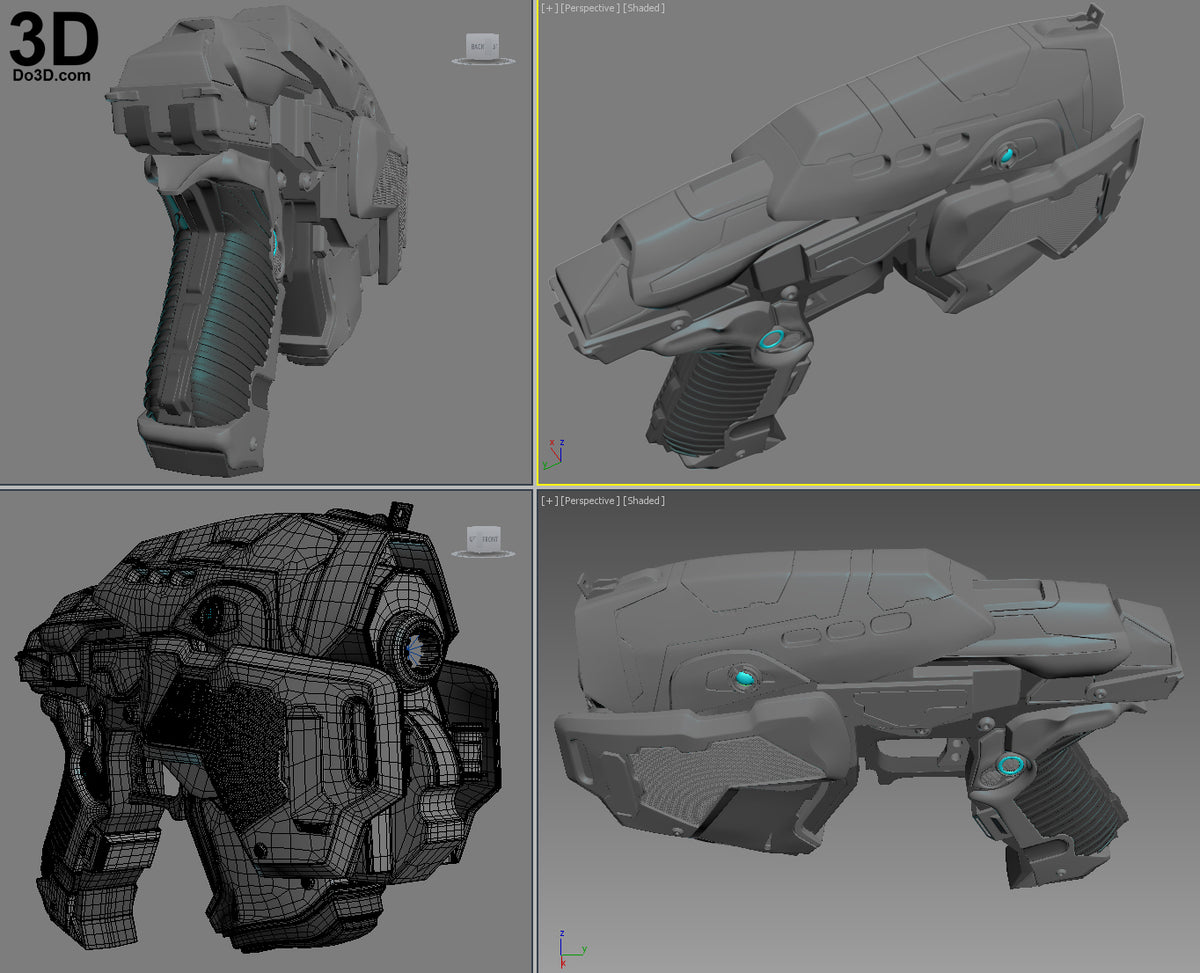 Gears of War GOW 3 C.O.G. Snub Pistol Gun  | 3D Model Project #1768