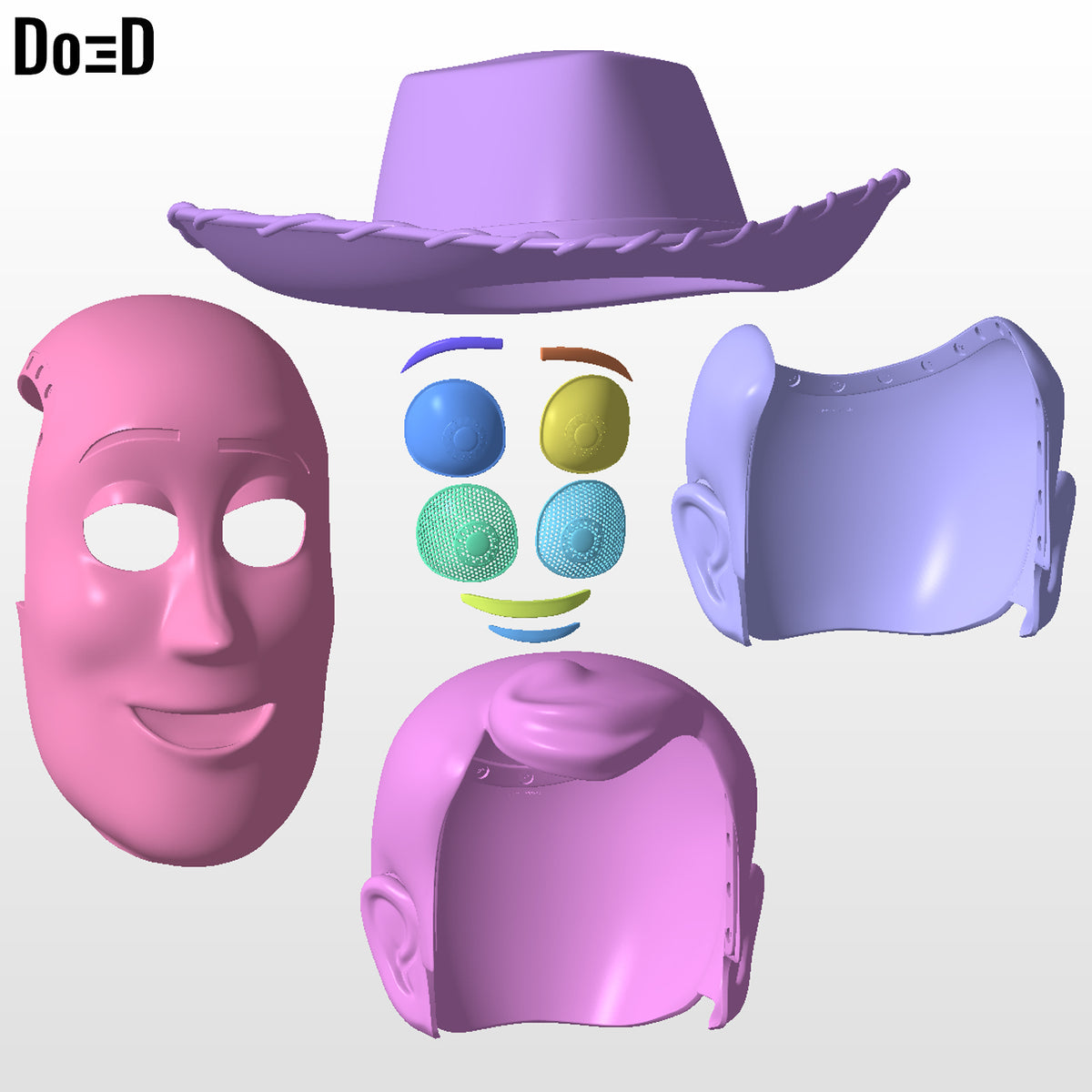 Woody Helmet Interchangeable Toy Story 6 Swappable 3D Printable Model STL #WT452