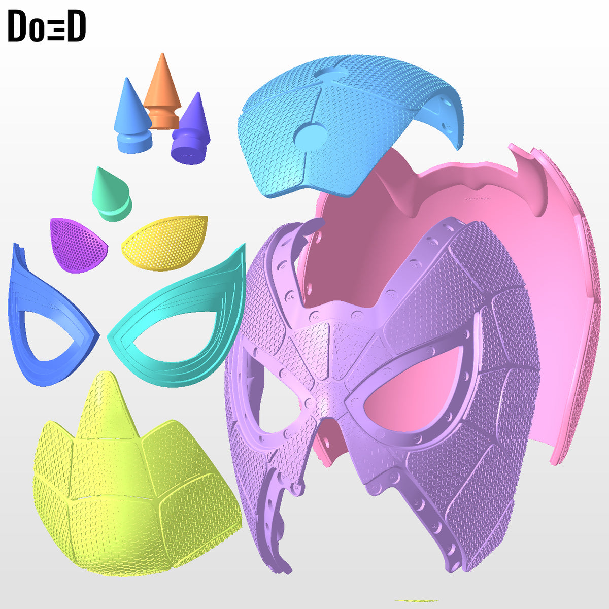 Bundle: Zombie Iron Spider Punk Helmet Spider-man 3D Printable Model STL #ZP32
