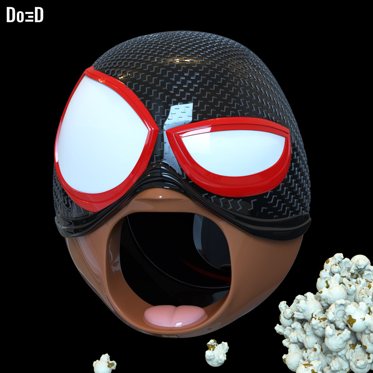 Miles Morales Spider-Man Popcorn Bucket Do3D Screamer 3D Printable Model #MM12