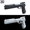 Auto 9 A9 Beretta 93R machine pistol Robocop Gun | 3D Model Project #3304
