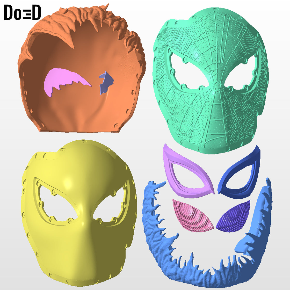Venomized Superior Spider-man Helmet Venom STL 3D Printable Model STL #VSS3