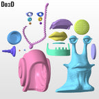 Den Den Mushi Axe Hand Morgan One Piece Transponder Snail 3D Model STL #ADN329