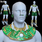 Namor Armor Set: Earring Nose Piercing Bicep Forearm Belt Shin 3D Model #N670