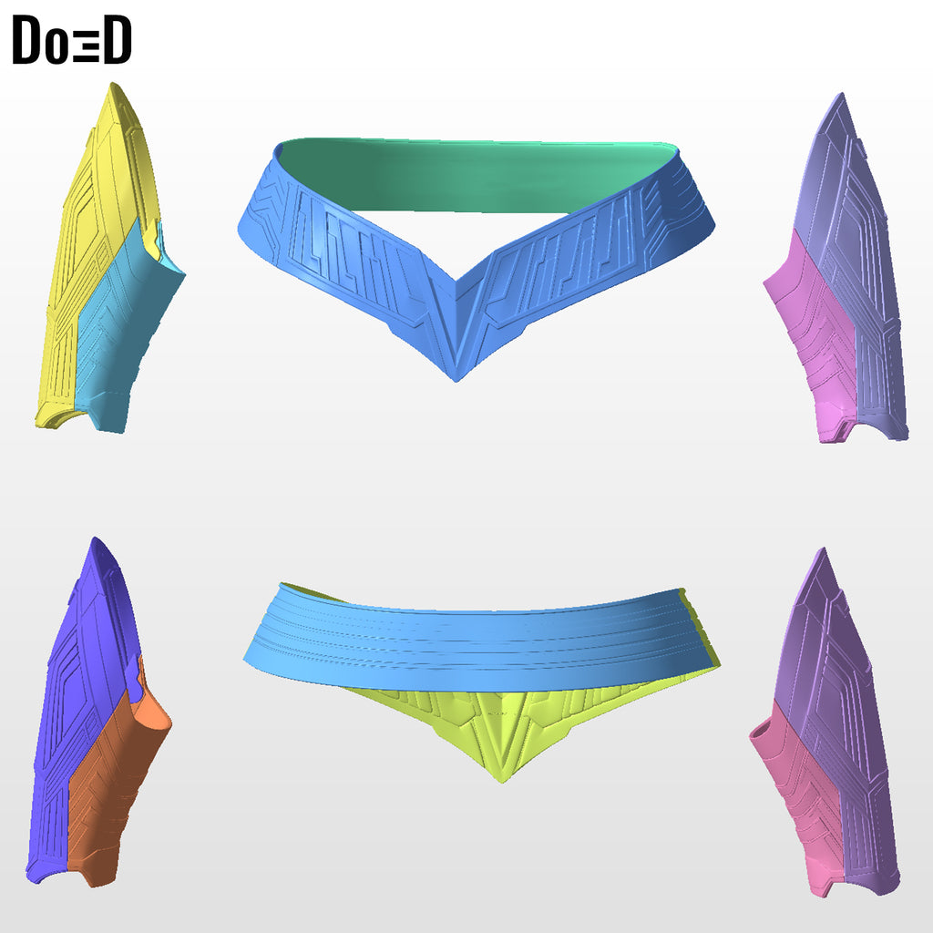 Gauntlet + Belt Shazam! 2 Female  | 3D Printable Model #GB29