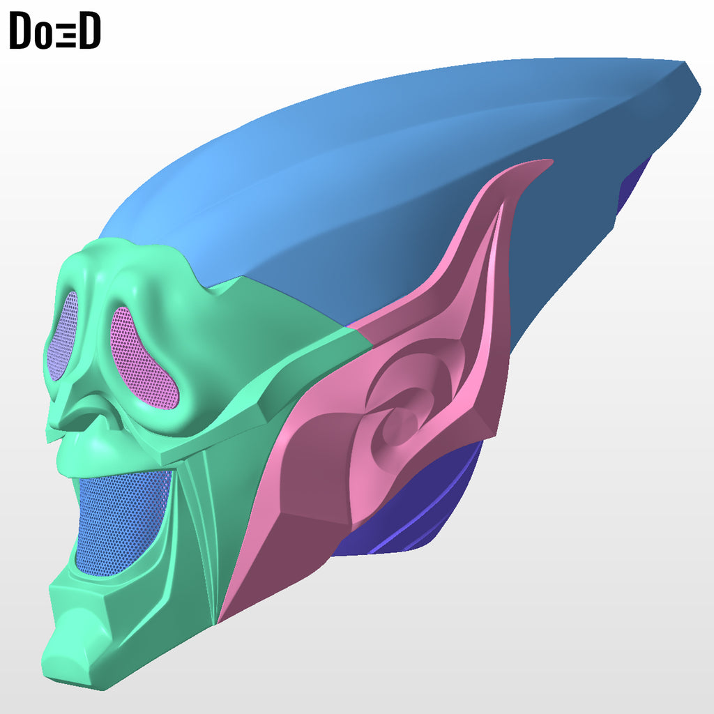Green Goblin Wazzup Smiling Helmet (Swappable) 3D Printable Model STL File #GGS5