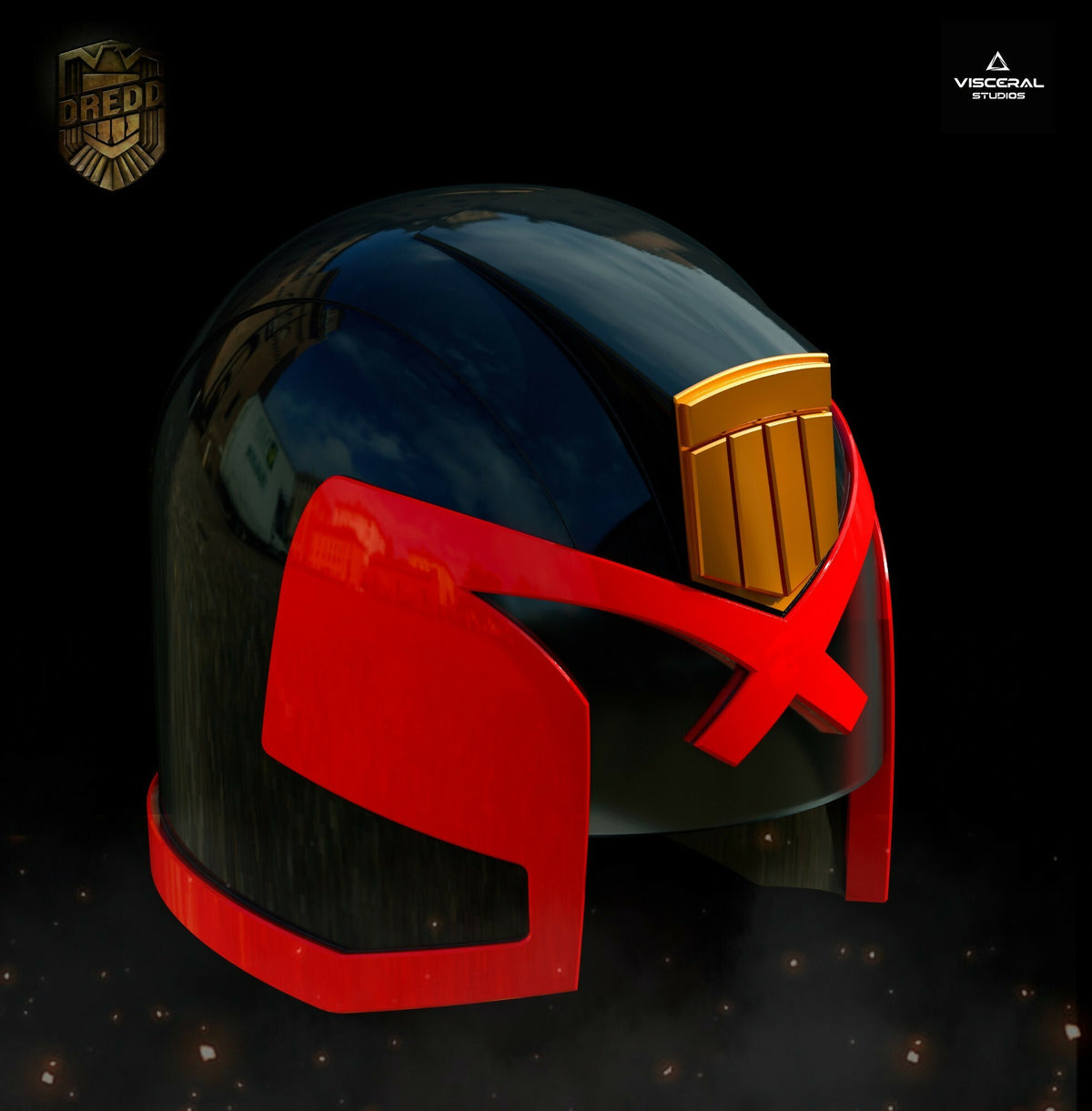 Judge Dredd Helmet 3D Printable Model Print File STL #S02