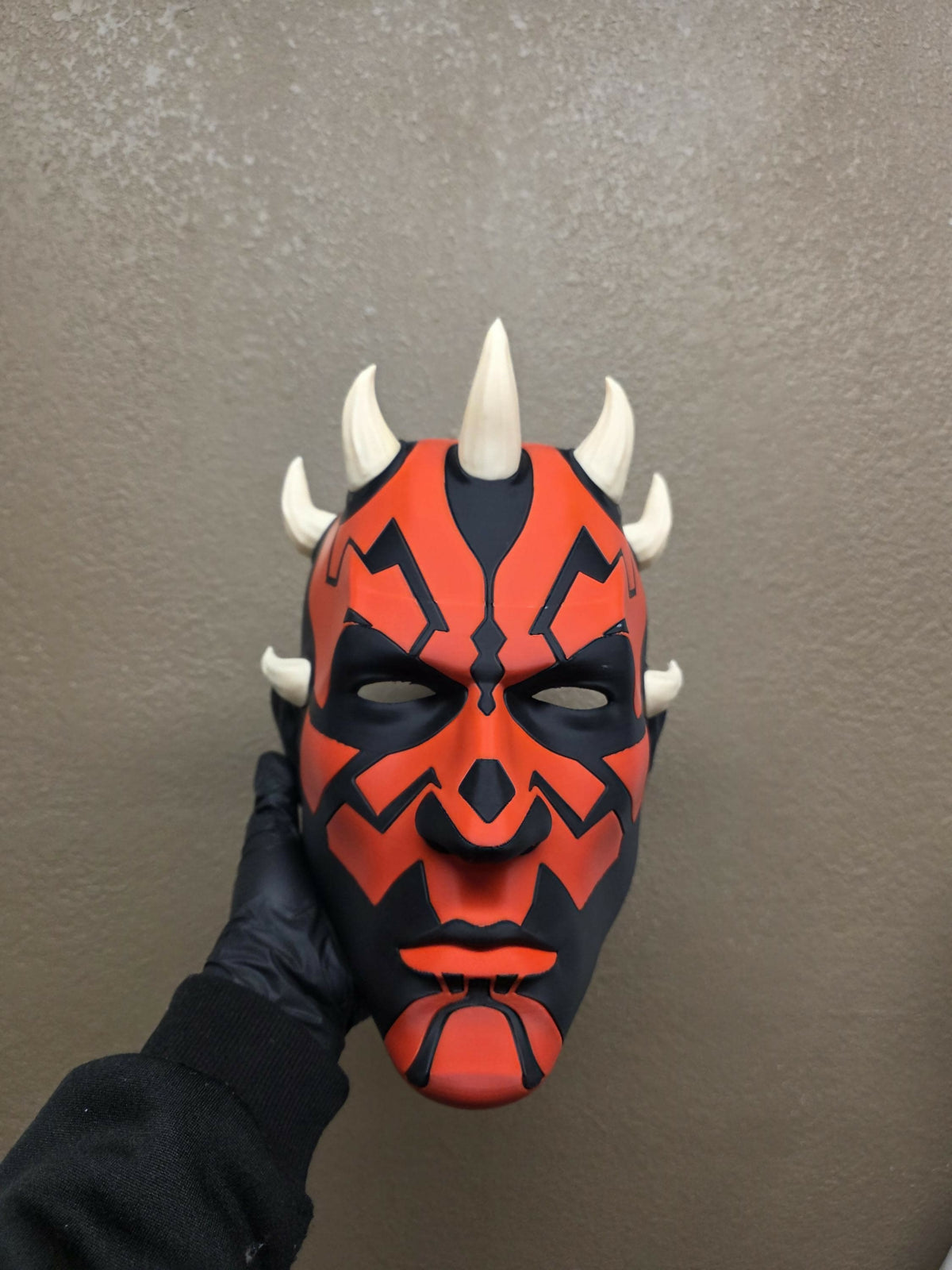 3D Printed Darth Maul Helmet – Ready to Wear – Magnetic Back Panel – Custom Size Available – Star Wars Cosplay Mask