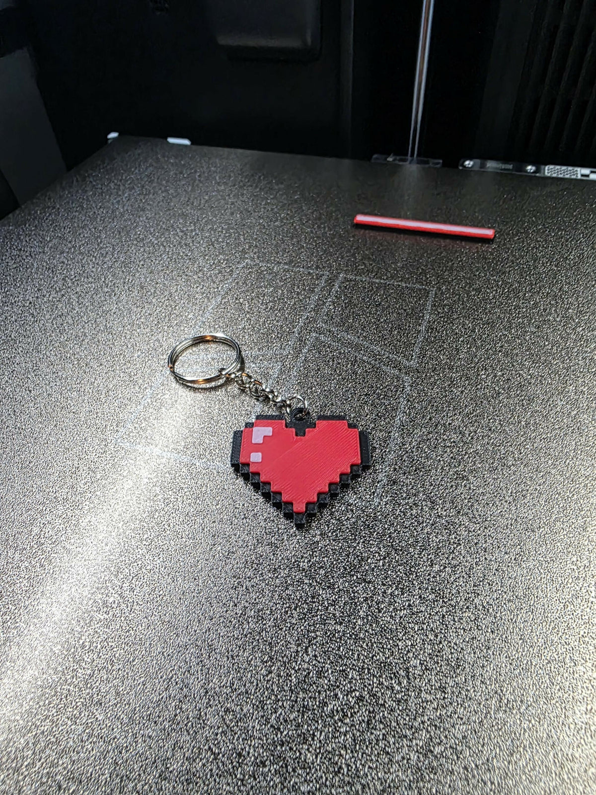 Minecraft Heart Keychain