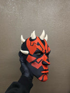 3D Printed Darth Maul Helmet – Ready to Wear – Magnetic Back Panel – Custom Size Available – Star Wars Cosplay Mask