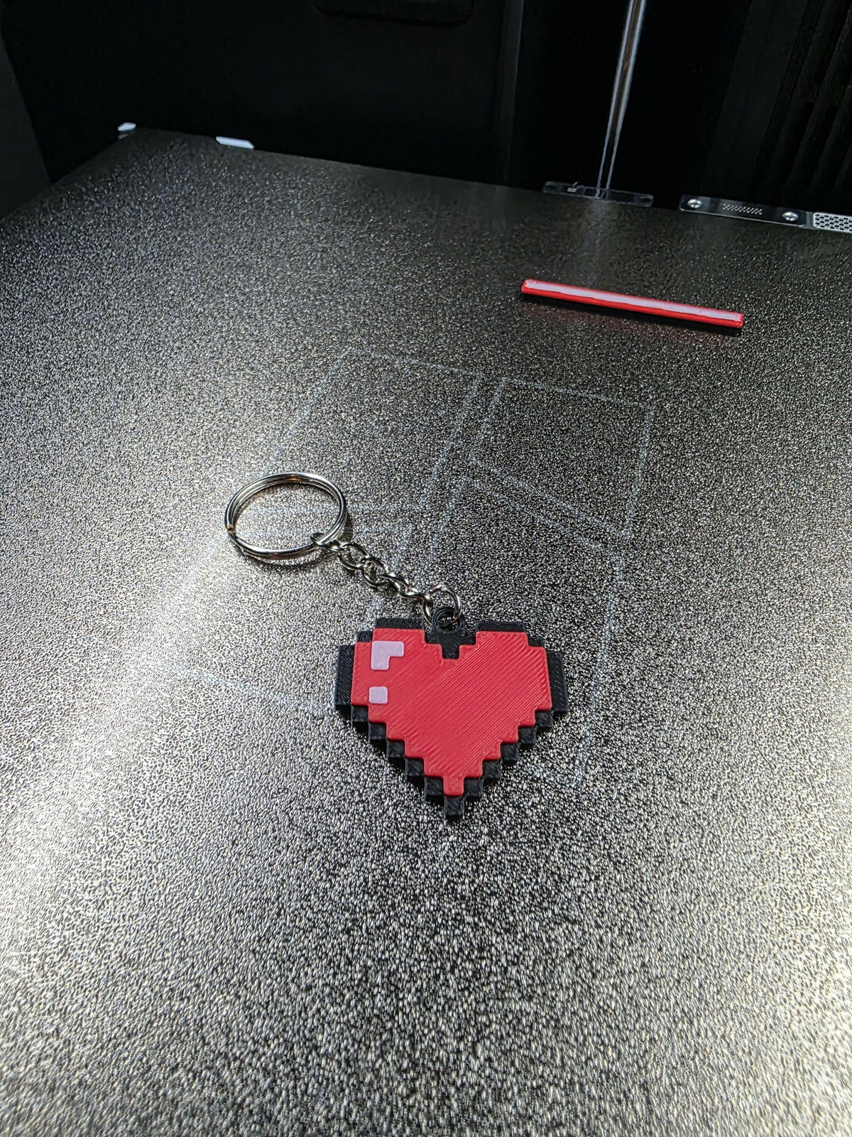 Minecraft Heart Keychain