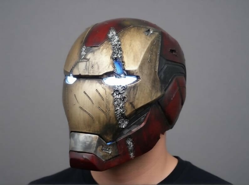 Iron Man Mark 85 Battle Damaged Wearable Helmet Cosplay (3D Printed)