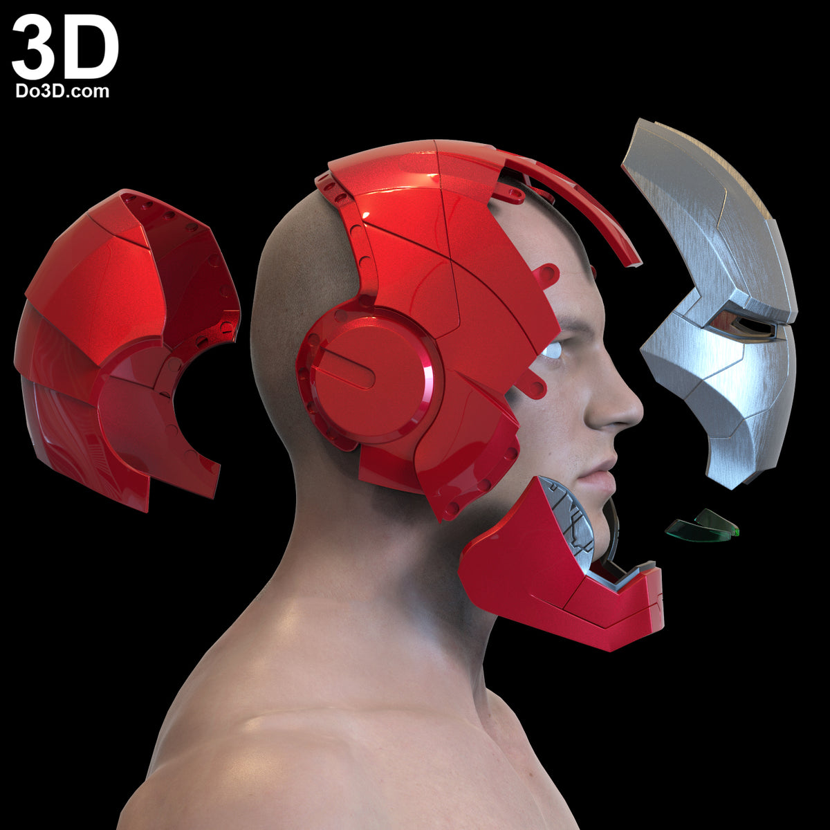 Iron Man Mark V Helmet ONLY MK 5 Tony Stark Suitcase Armor 3D Printable Model #5