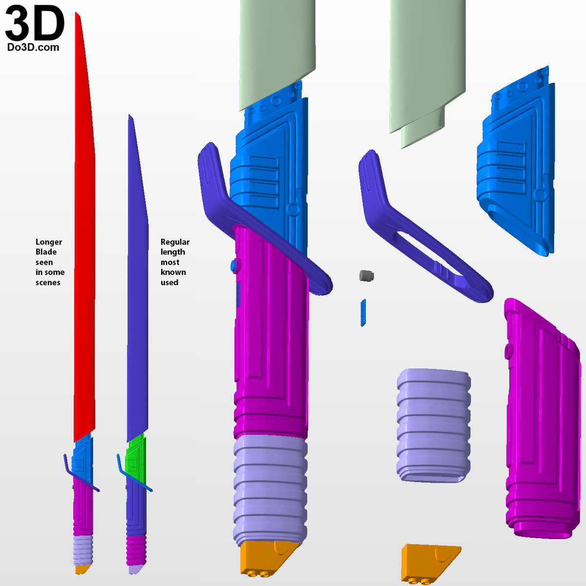 Darksaber Mandalorian Light Saber Star Wars 3D Printable Model #K74
