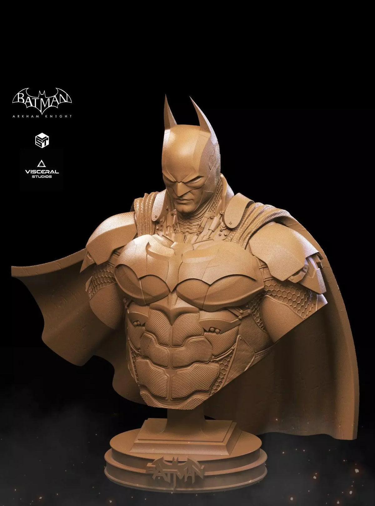 Batman Bust Arkham Knight STL, Batman Bust 3D Print, 1/6 Scale Statue by Visceral Studios – gallery view 2