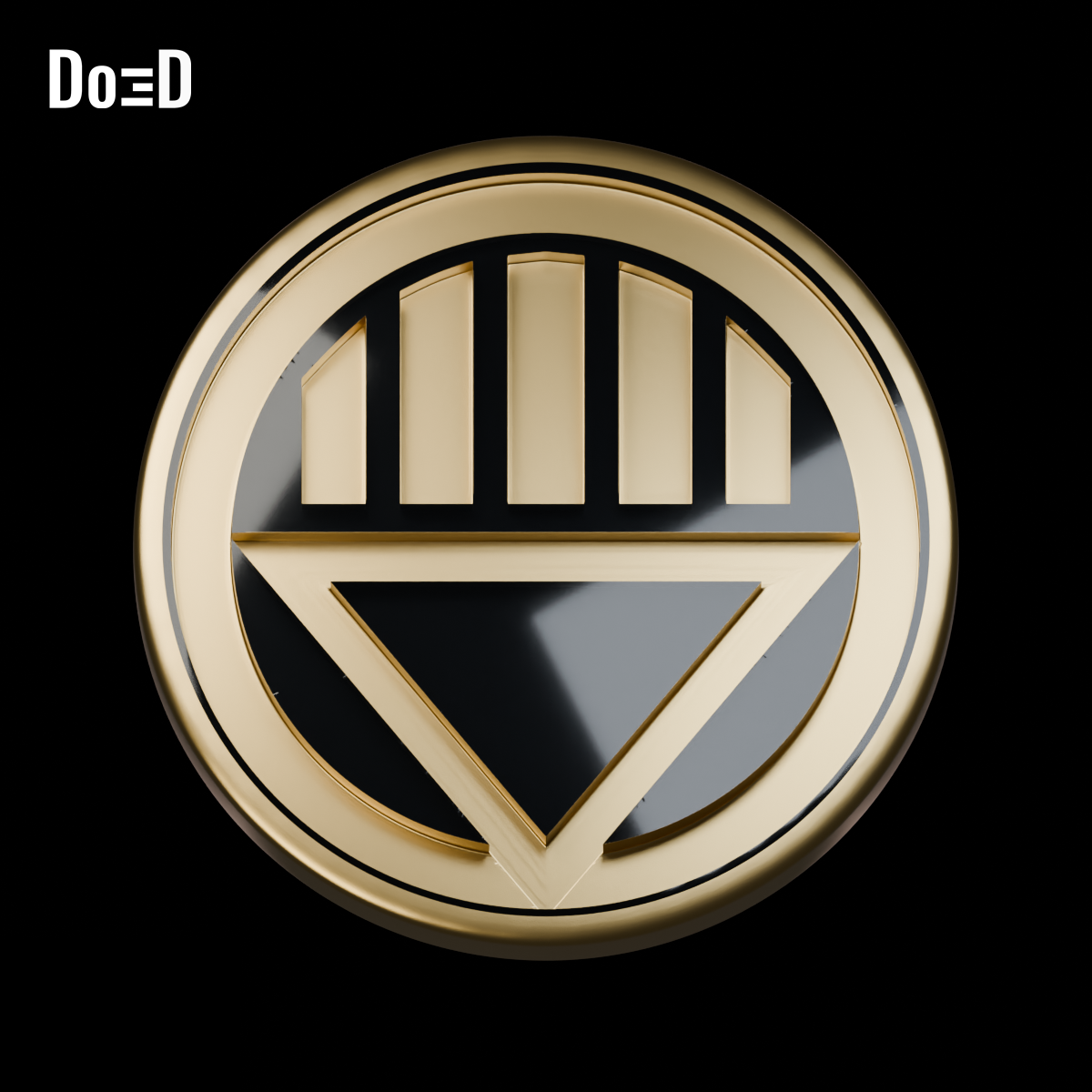 Emblem Only | Black Lantern Death Power Battery | 3D Printable Model #BDE1