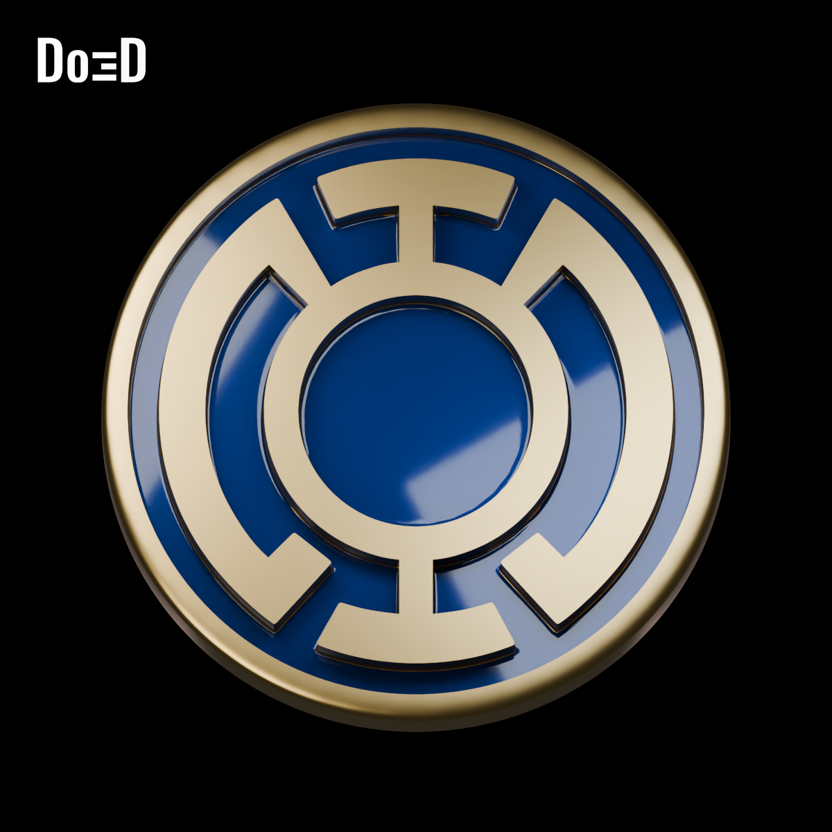Emblem Only | Blue Lantern Hope Power Battery | 3D Printable Model #BH52