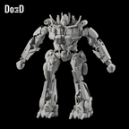 Do3D Optimus Prime Transformers articulated toy, accurate Blender clay render