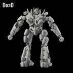 Do3D Optimus Prime Transformers articulated toy, rear view of the same model