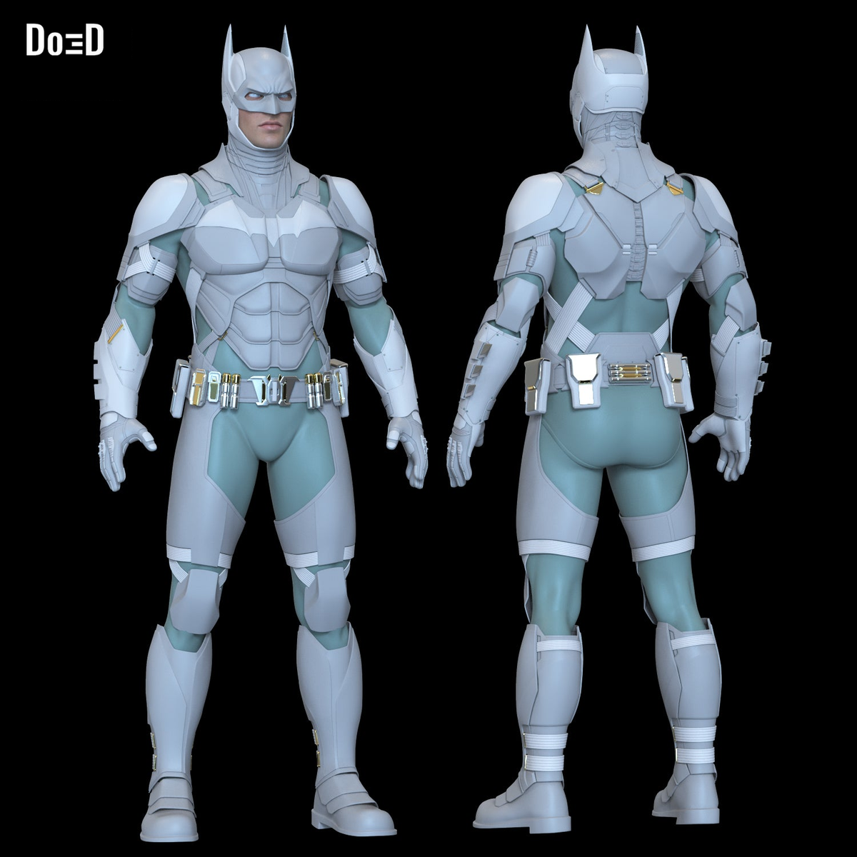 Batman 2022 Concept Ben Affleck Full Armor Set 3D Printable Model STL File #B251