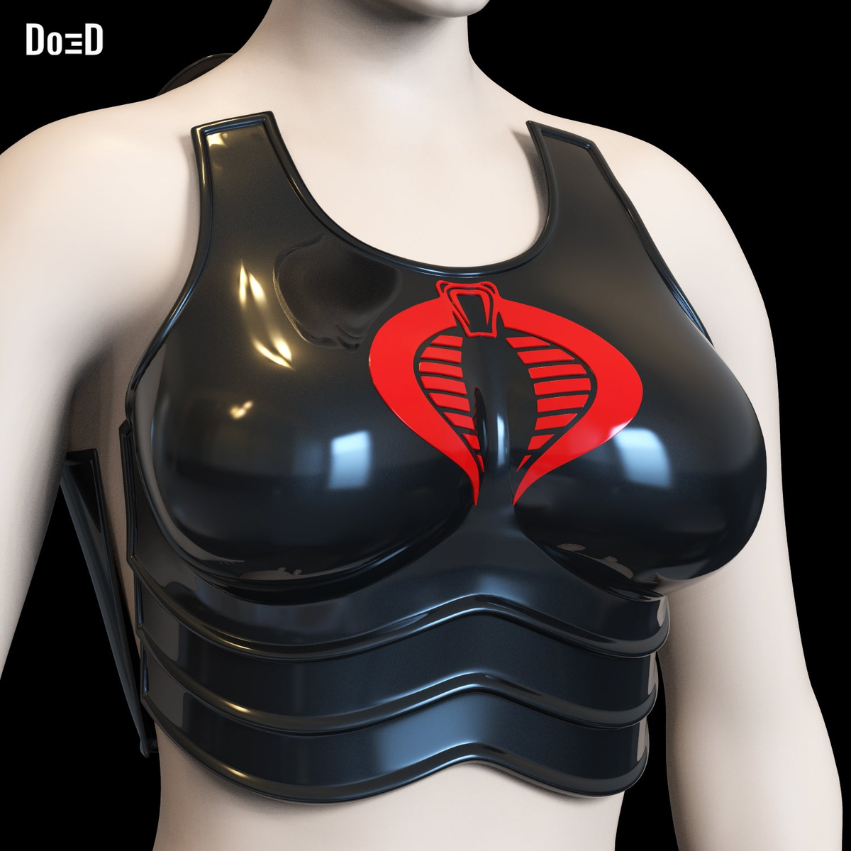 Baroness G I Joe Chest Armor Breastplate Torso 3D Printable Model STL File #BR80