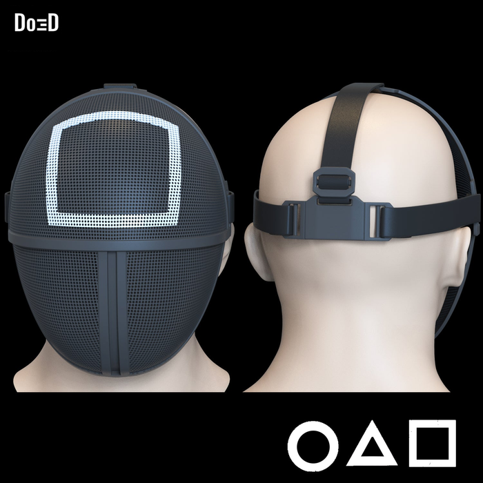 Squid Game Pink Soldier Mask / Helmet Red Hood | 3D Printable Model #SG93