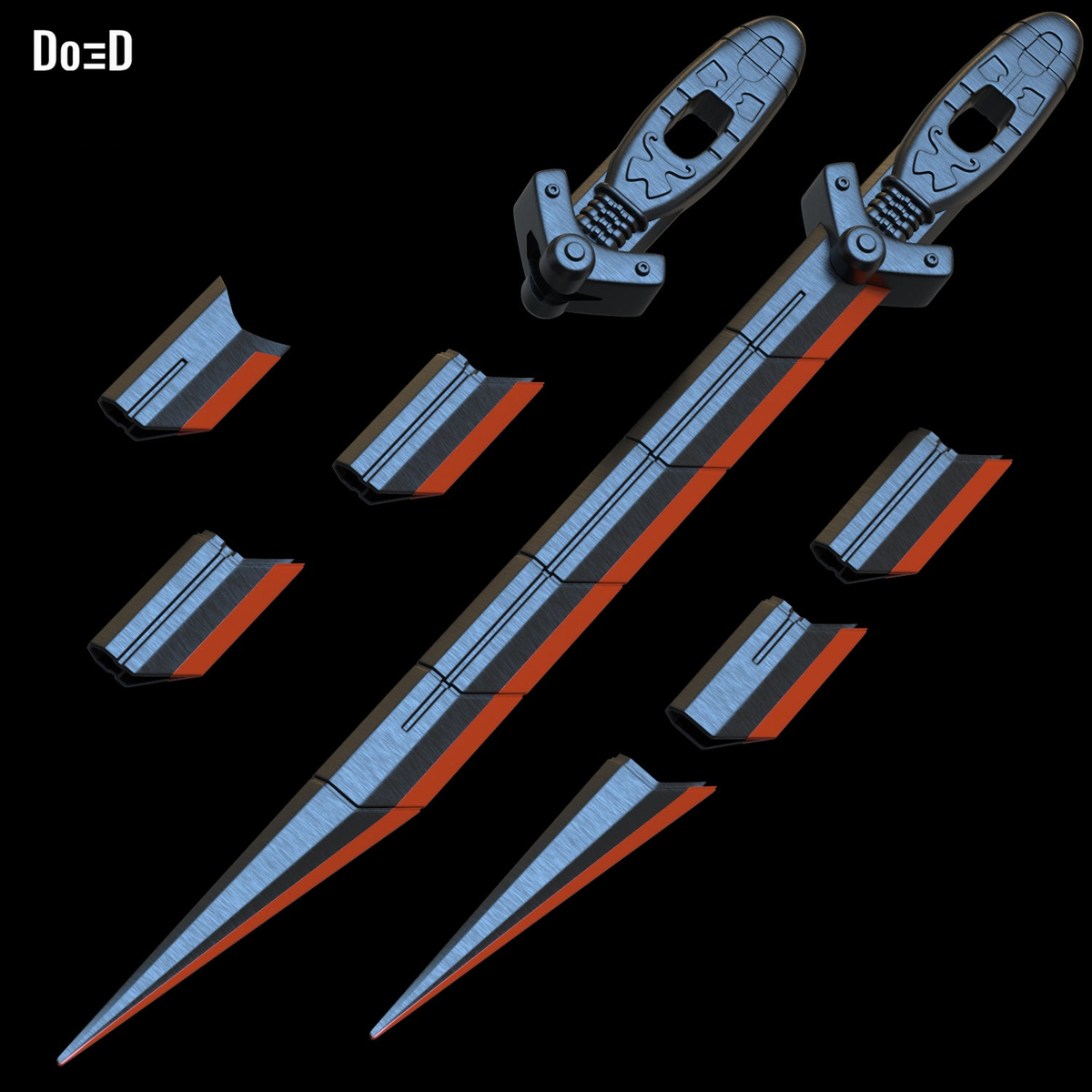 Taskmaster Sword Katana Black Widow Movie | 3D Printable Model STL File #TS55