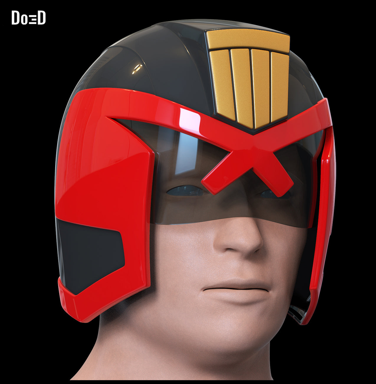 Judge Dredd Helmet 3D Printable Model Print File STL #DR273