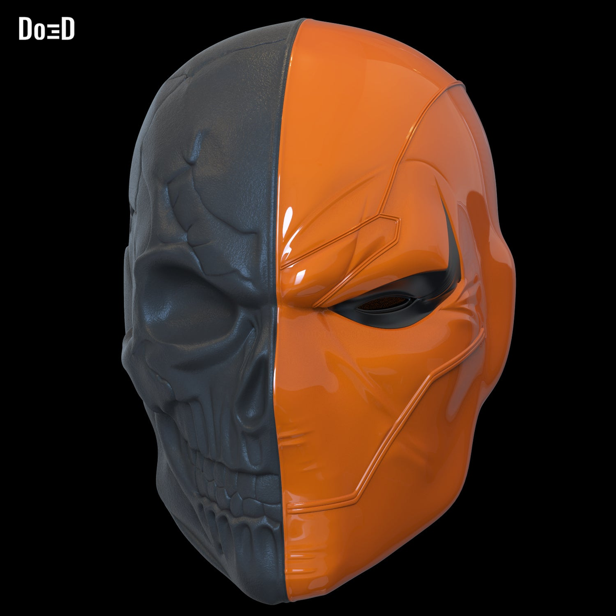 DeathStroke Half Skull Face Helmet | 3D Model Project #5320