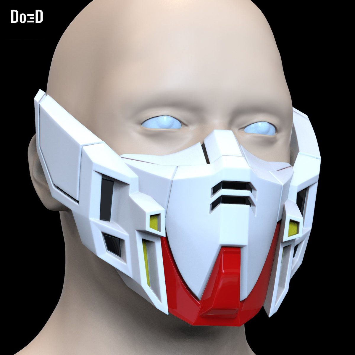 XXXG-00W0 Wing Gundam Zero Style Face Mask Covering | 3D Printable Model #F7