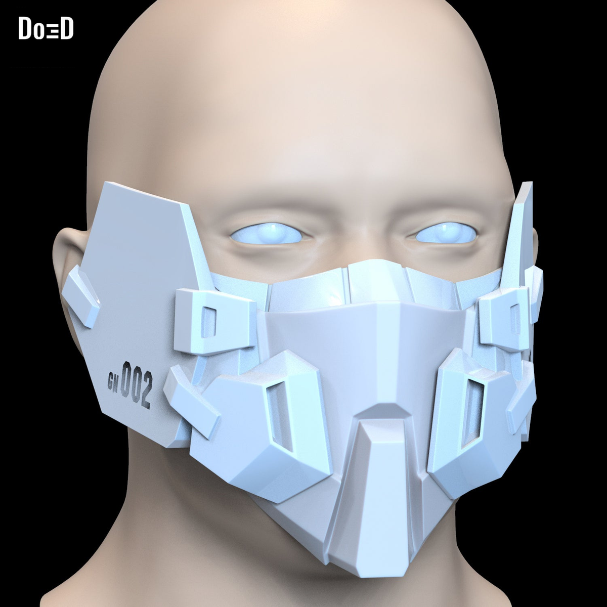 GN-002 Dynames Gundam Style Face Mask Covering | 3D Printable Model #F2