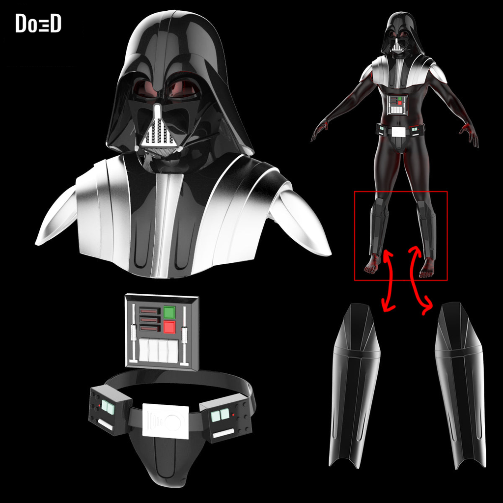 Darth Vader Helmet + Armor Star Wars Rebels | 3D Model Project #3465